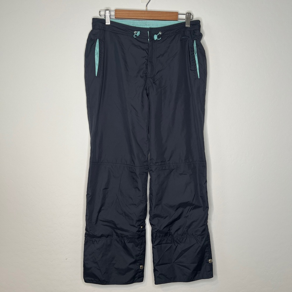 Oleg Cassini Sport Navy Teal Windbreaker Track‎ Pants Lightweight Adjustable M